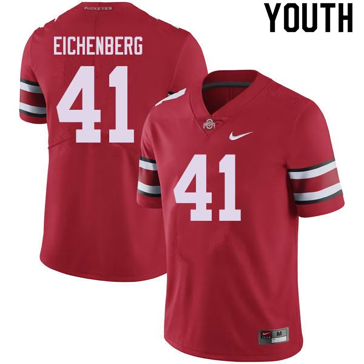 Tommy Eichenberg Ohio State Buckeyes Youth NCAA #41 Nike Red College Stitched Football Jersey FKY1356NY
